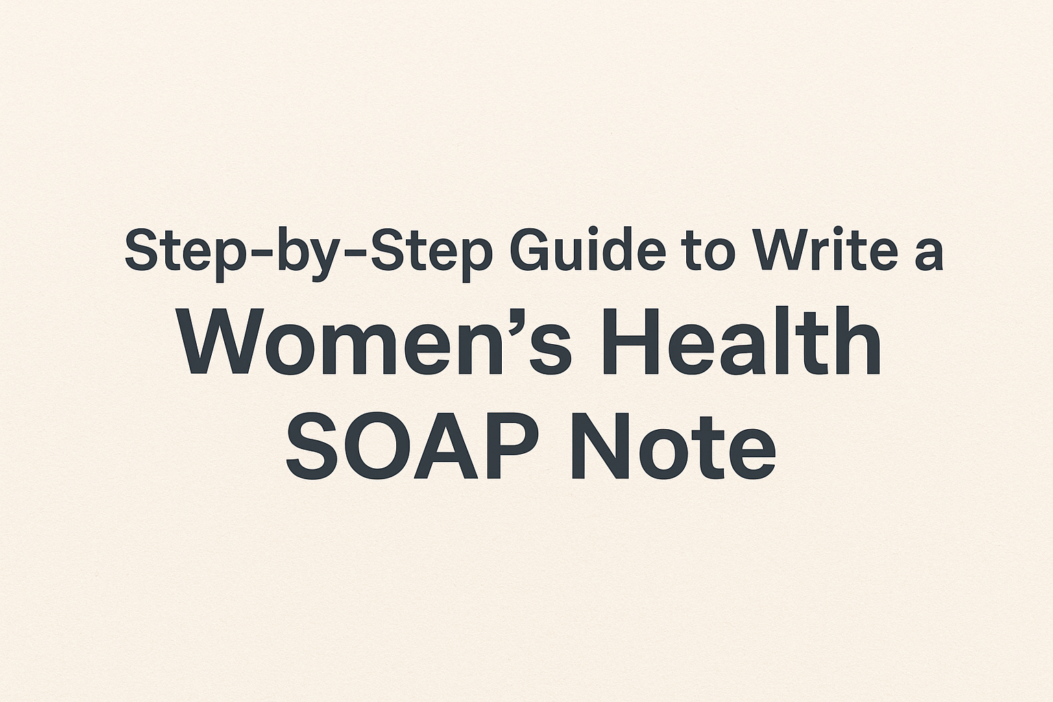 soap note